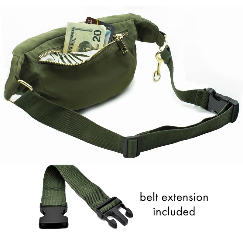 Ditty Co Store . - Lanikai Small Diaper Bag - Portable Changing Pad - Crossbody Bags For Women - Fanny Pack - Baby Travel Essentials (Olive Green) - Image 4